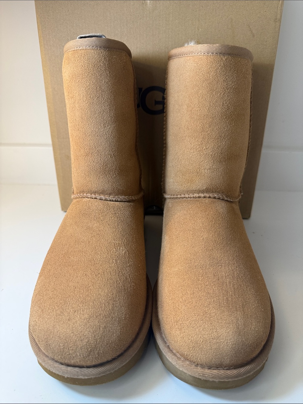 UGG Classic II Short Suede Boots in Chestnut - Size 8